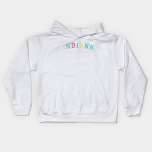 Colorful Indiana State Kids Hoodie